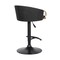Armen Living Solstice Adjustable Black Faux Leather Swivel Barstool LCSCBABLBL - alternate 3